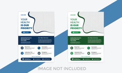 Professional medical flyer template design