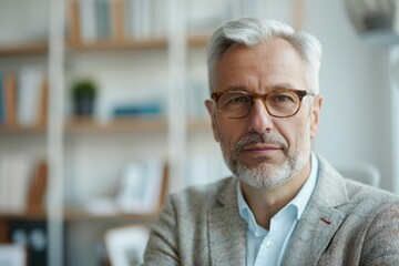 Confident Lawyer Reviewing Documents in Office with Soft Light Background - Professional Legal Counsel Concept in Mid Shot
