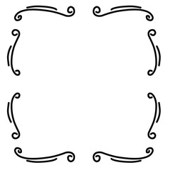 Vintage frame set. Retro rectangle black line flourish border. Abstract design graphic element. Ornate floral elegant pattern template for wedding invitation card, premium festive banner, luxury menu
