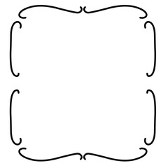 Vintage frame set. Retro rectangle black line flourish border. Abstract design graphic element. Ornate floral elegant pattern template for wedding invitation card, premium festive banner, luxury menu
