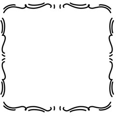 Vintage frame set. Retro rectangle black line flourish border. Abstract design graphic element. Ornate floral elegant pattern template for wedding invitation card, premium festive banner, luxury menu
