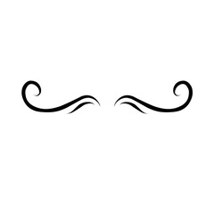 Collection of Handdrawn swirls and curles. Design element of ornaments for wedding cards, in invitations, save the date cards, flyers for restaurant