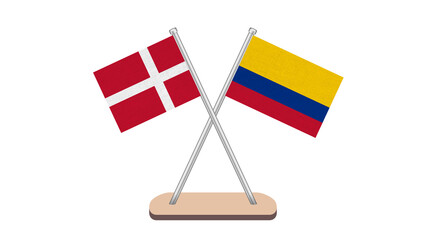 Colombia Denmark Flag