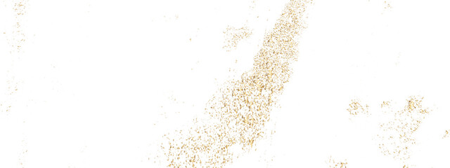 Golden glitter confetti falling down on transparent background. Vector illustration.