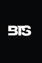 BTS letter logo design 