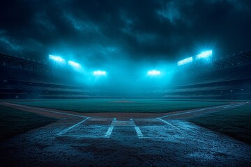 soccer stadium lights reflectors against black background