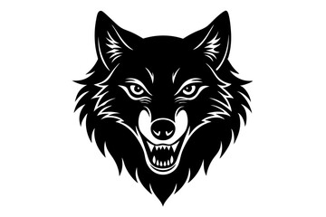 Funny Wolf Vector Illustration with White Background Cartoons, Clipart, Line Art, Funny wolf vector illustration with white background, perfect for cartoons, clipart, and line art designs.