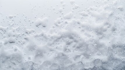 Obraz premium A close-up of a water splash with numerous bubbles rising to the surface against a white backdrop.