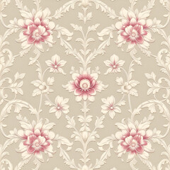 Fototapeta premium seamless pattern with flowers 