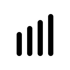 network signal level icon. silhouette vector isolated on white background. simple and modern design