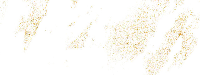 Doted and confetti golden glitter on transparent background. Shiny glittering dust. Gold glitter sparkle confetti that floats down falling. Vector illustration.