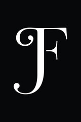 JF letter monogram logo