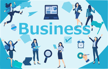 ビジネスの壁紙イラスト(アイキャッチ・サムネ)