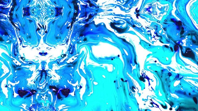 Blue acid liquid seamless loop animation