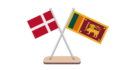 Sri Lanka Denmark Flag