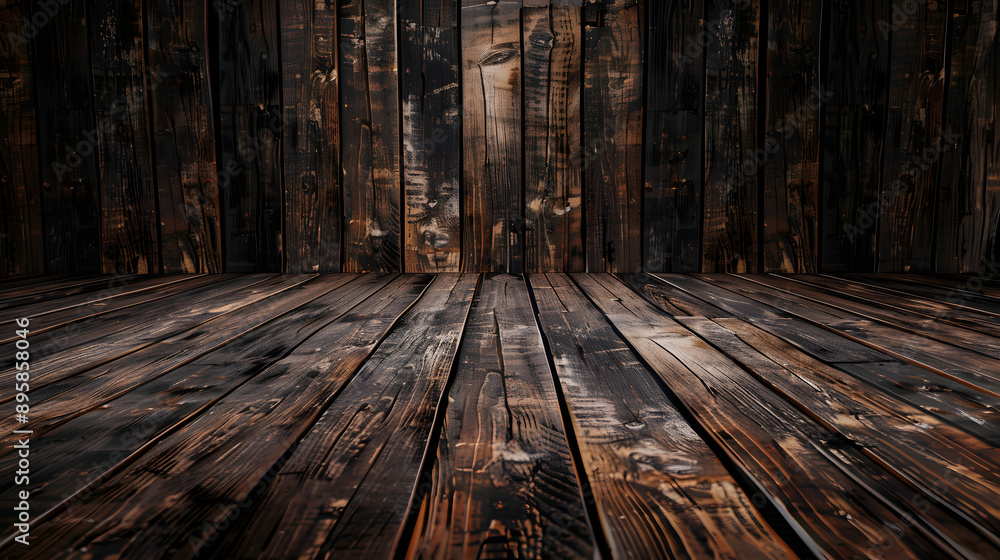 Canvas Prints dark wooden floor