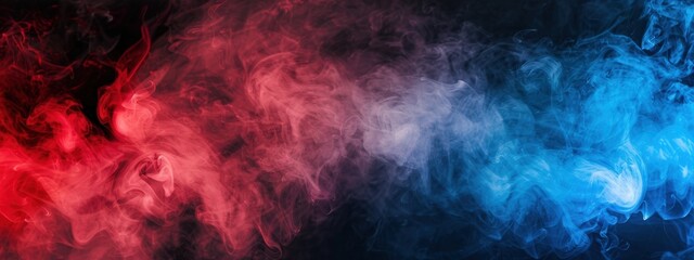 Obraz premium A red, blue and purple smokey background with a red and blue line