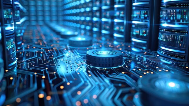 A diagram showing the real-time synchronization of data between multiple databases and applications