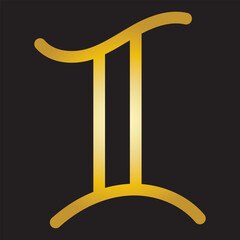 Gemini zodiac symbol silhouette vector art.  vector illustration. EPS 10/AI