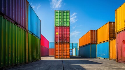 Fototapeta premium cargo containers , shipping containers , rent a variety of cargo containers , cargo container storage near me , shipping container depot with different sizes