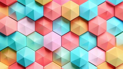 Obraz premium A colorful pattern of squares and triangles