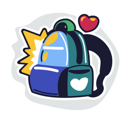 Cartoon illustration of a backpack