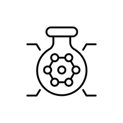 Hormones science outline icons, minimalist vector illustration ,simple transparent graphic element .Isolated on white background