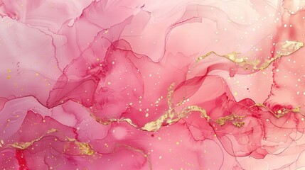Ethereal Blush: Captivating Alcohol Ink Abstract Art