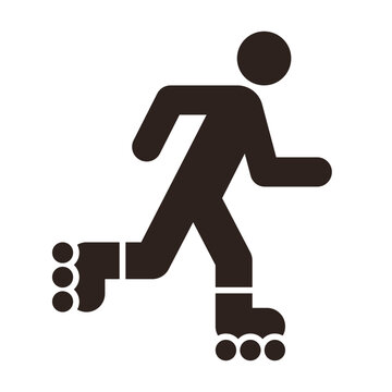 recommend clip art: Roller skate icon, inline skating sign