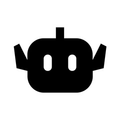 Robot Head Face Solid Icon