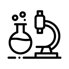 science lab line icon