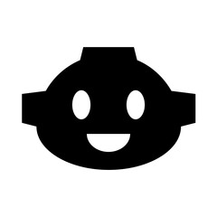 Robot Head Face Solid Icon