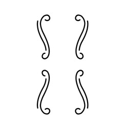 Hand drawn bracket, parenthesis element.