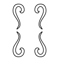 Hand drawn bracket, parenthesis element.