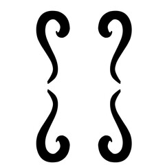 Hand drawn bracket, parenthesis element.