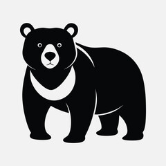 Bear silhouette vector art illustration
