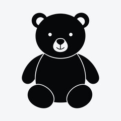 Teddy bear silhouette vector art illustration