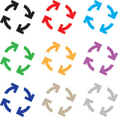 サイクル　回転　矢印	