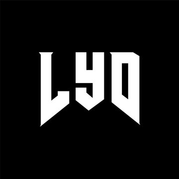 LYD letter logo design for technology company. LYD logo design black and white color combination. LYD logo, LYD vector, LYD design, LYD icon, LYD alphabet. LYD typography logo design.