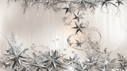 Seamless Abstract Star and Swirl Pattern Design in Beige and Brown