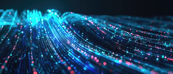 Obraz premium Internet Technology, Information and Media Flow, Exchange, and Processing on the Internet