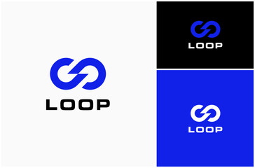 Infinity Loop Infinite Mobius Technology Abstract Modern Vector Logo Design Illustration