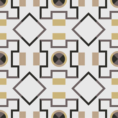 Geometric seamless pattern with square. print for wallpaper and wall decoration. Patchwork tile. Vector illustration.