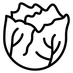 Cabbage icon. Organic vegetable and food logo. vegetarian salad recipe. Fresh leaves lettuce. 