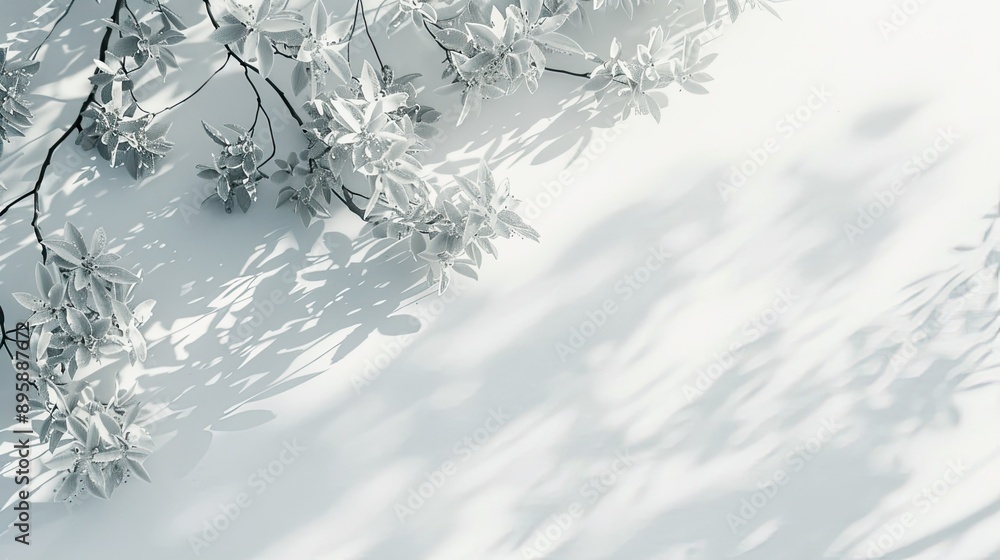 Aufkleber a minimalist white background with subtle textures and soft shadows