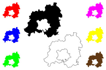 Enzkreis district (Federal Republic of Germany, rural district, Baden-Wurttemberg State) map vector illustration, scribble sketch Enzkreis map