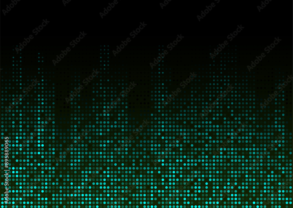 Aufkleber Blue turquoise shiny sparkling halftone dots abstract futuristic background. Geometric concept graph chart vector design