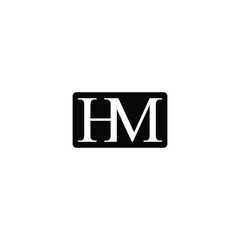 alphabet Letters HM, MH ,  Initials Logo Monogram. letter H and M concept ready to use