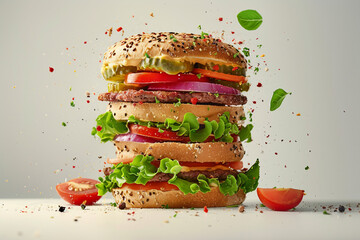 AI generated image of tasty restaurant fastfood isolated on white color background generative ai