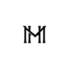 alphabet Letters HM, MH ,  Initials Logo Monogram. letter H and M concept ready to use